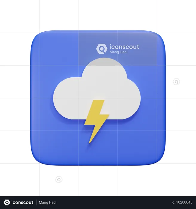 Cloud Lightning  3D Icon