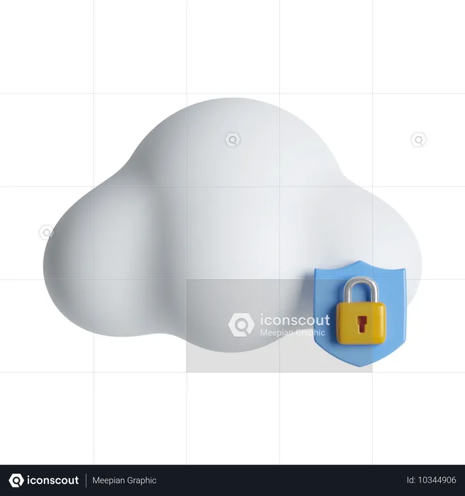 Cloud Lock  3D Icon