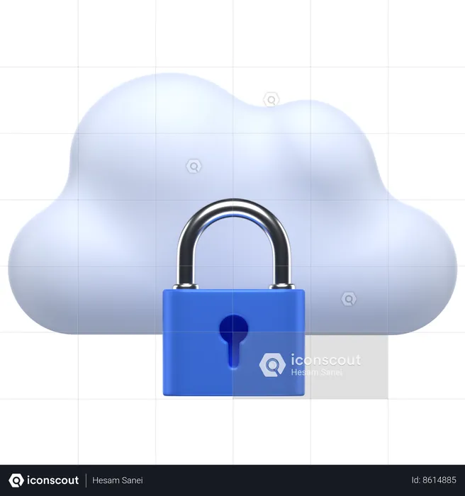 Cloud Lock  3D Icon