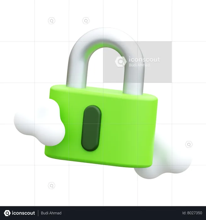 Cloud Lock  3D Icon