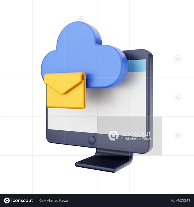 Cloud Mail  3D Illustration