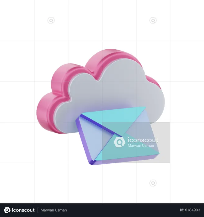 Cloud Mail  3D Icon