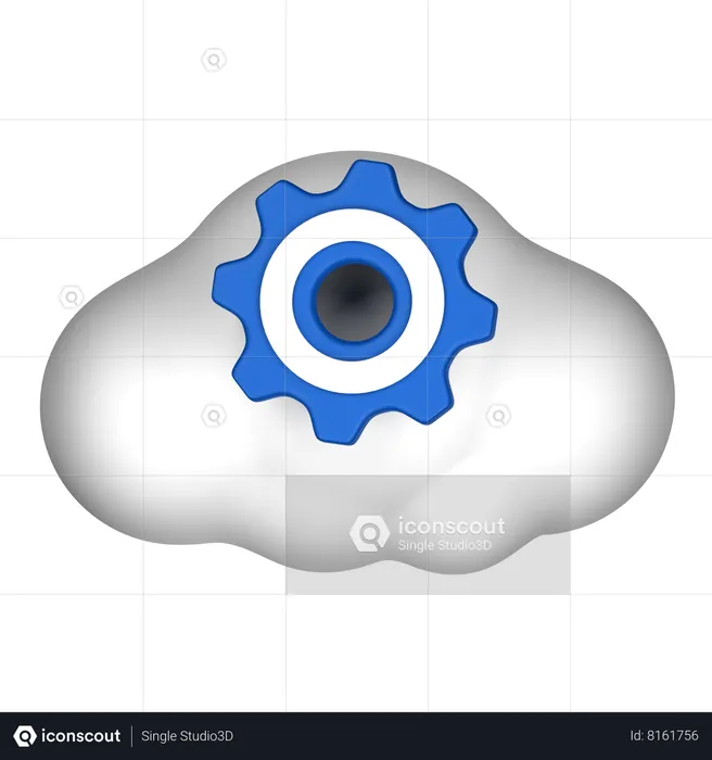 Cloud Management  3D Icon