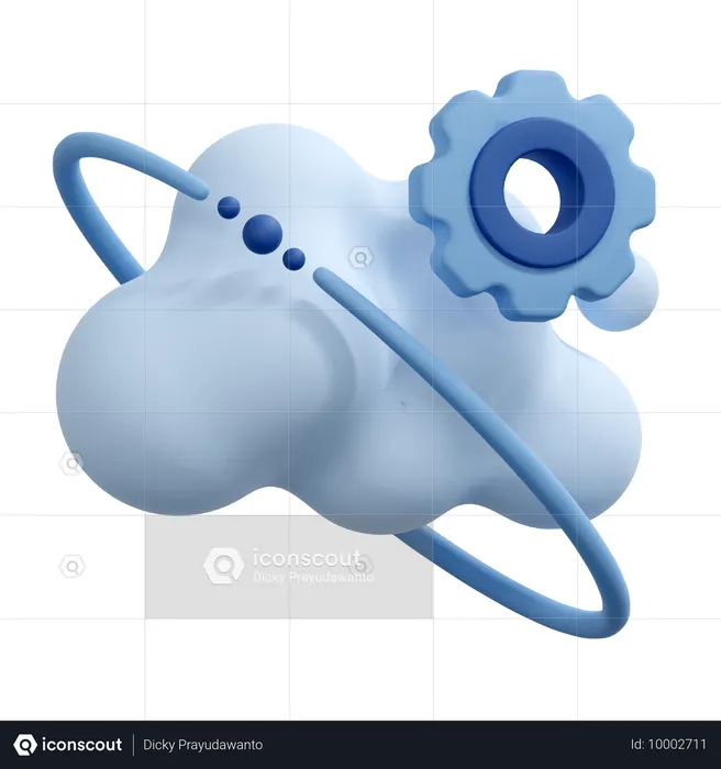 Cloud Management  3D Icon