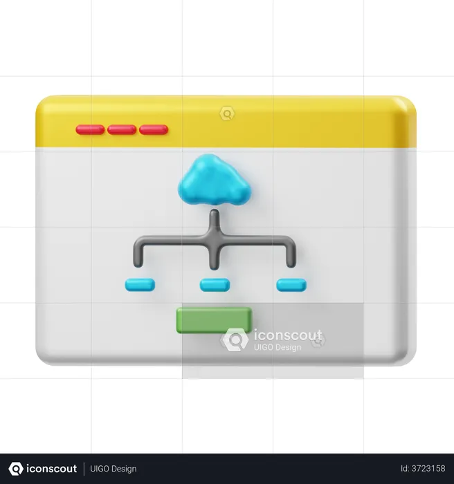 Cloud Management Data  3D Illustration