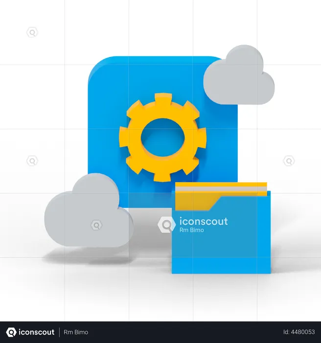Cloud Management Data  3D Illustration