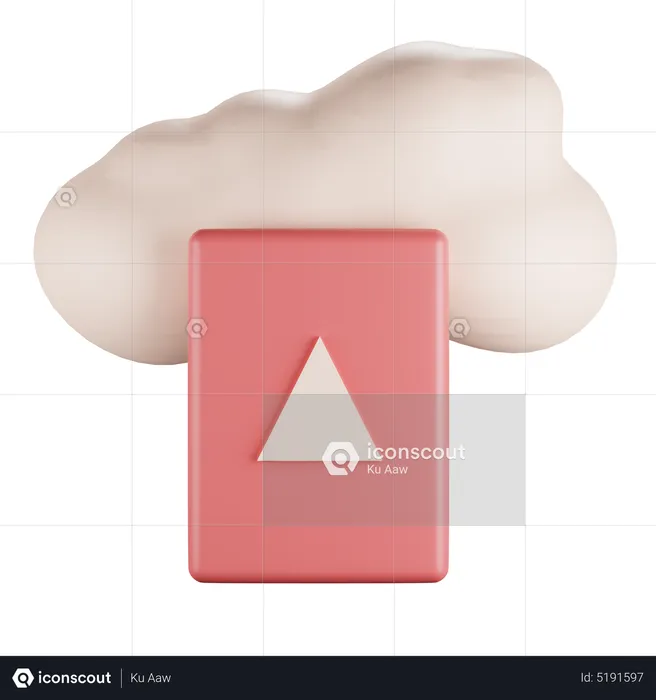 Cloud Media  3D Icon