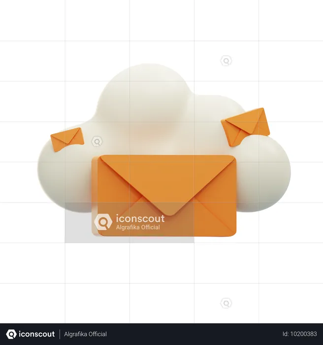 Cloud Message  3D Icon