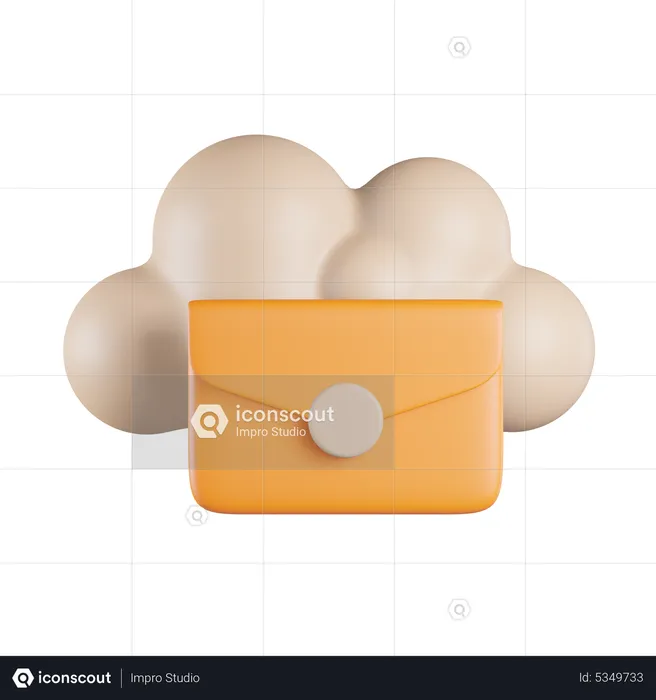 Cloud Message  3D Icon