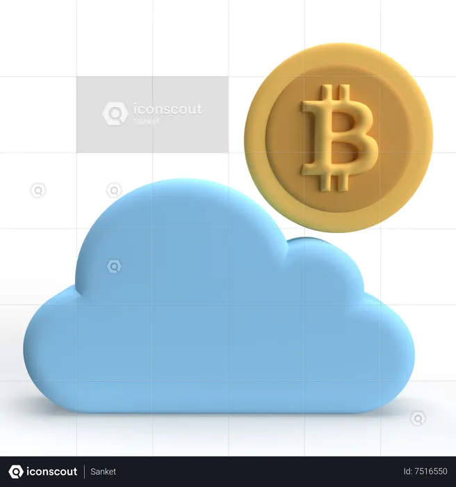 Cloud Mining  3D Icon