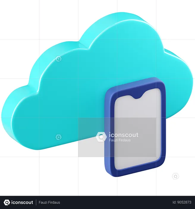 Cloud Mobile  3D Icon