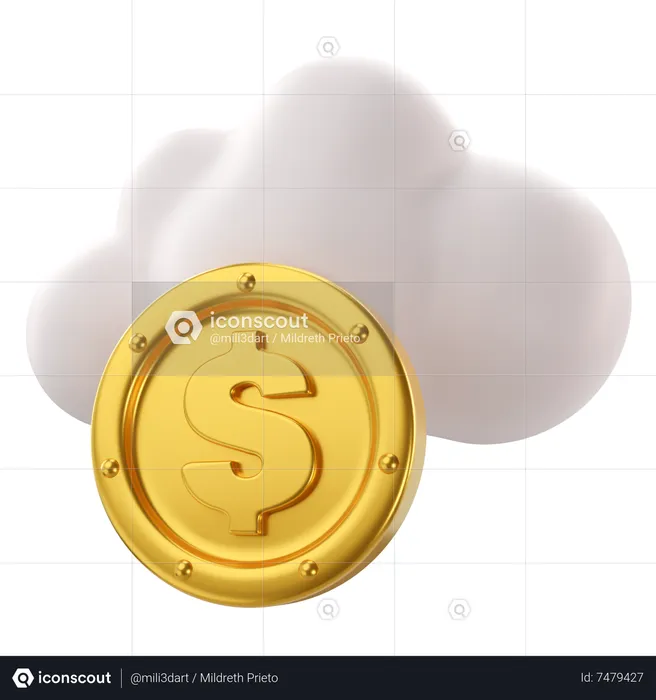 Cloud Money  3D Icon