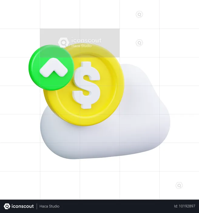 Cloud Money  3D Icon