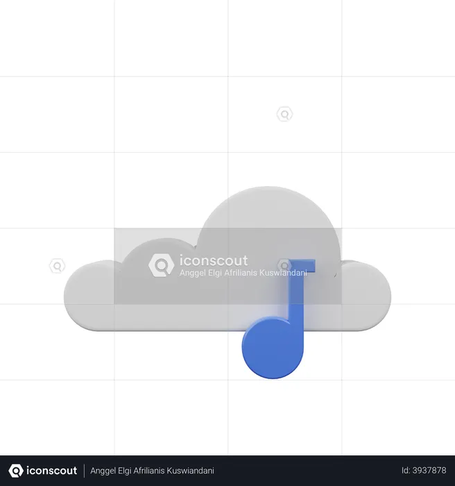 Cloud Music  3D Illustration