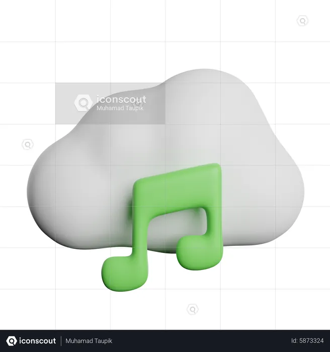 Cloud Music  3D Icon