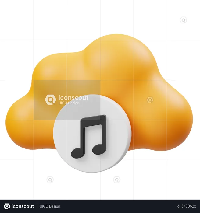 Cloud-Musik  3D Icon