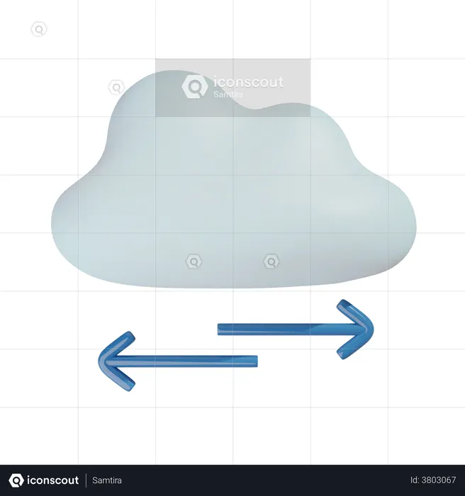 Cloud Navigation  3D Illustration