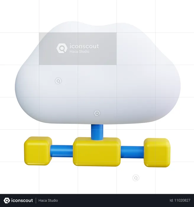 Cloud Network  3D Icon