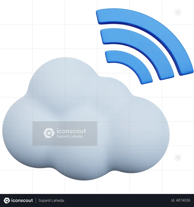 Cloud Network  3D Icon