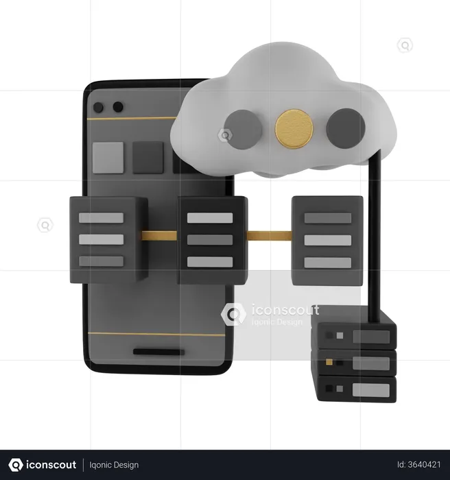 Cloud Network  3D Illustration