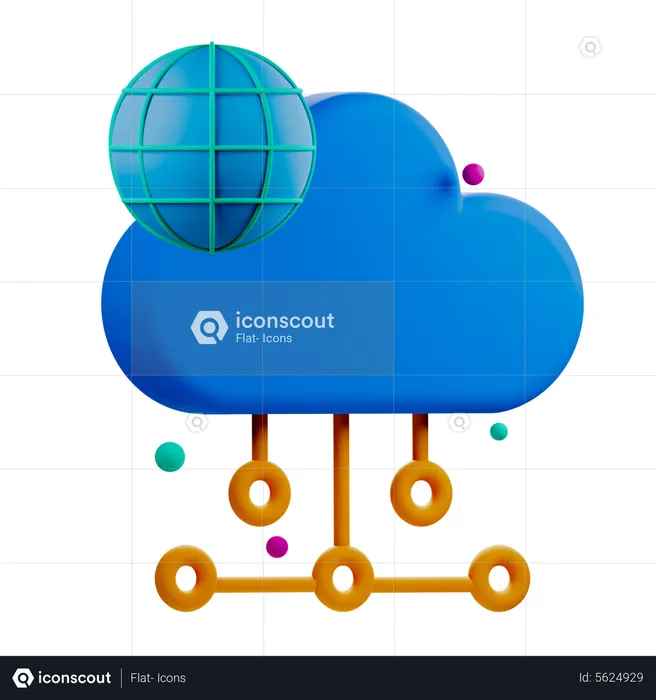 Cloud Networking  3D Icon