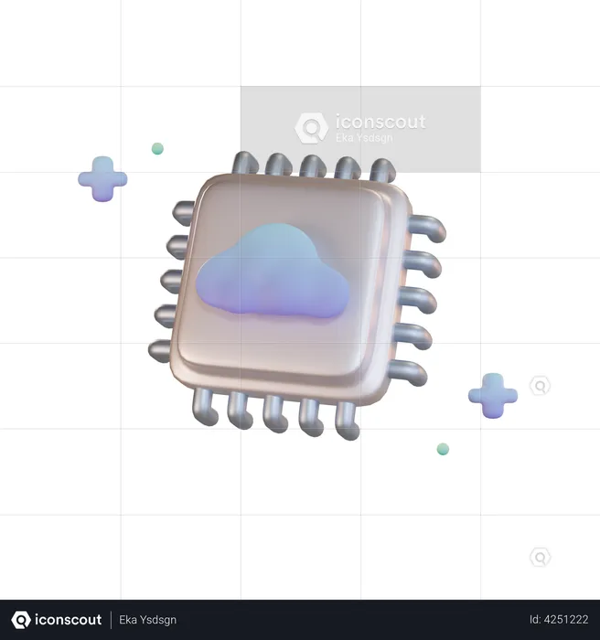 Cloud Processor  3D Illustration