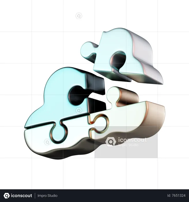 Cloud Puzzle  3D Icon