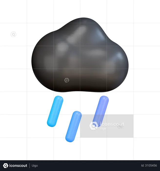 Cloud Rain  3D Illustration