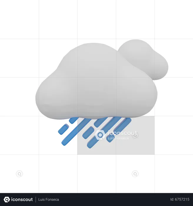 Cloud Rain Storm Weather  3D Icon