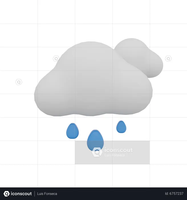 Cloud Rain Weather  3D Icon