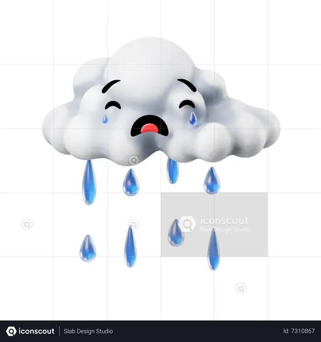 Cloud Raining  3D Icon