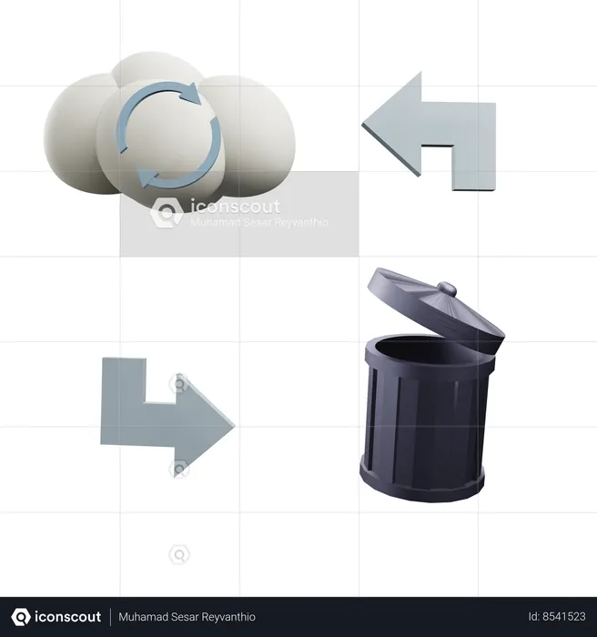 Cloud Recovery  3D Icon