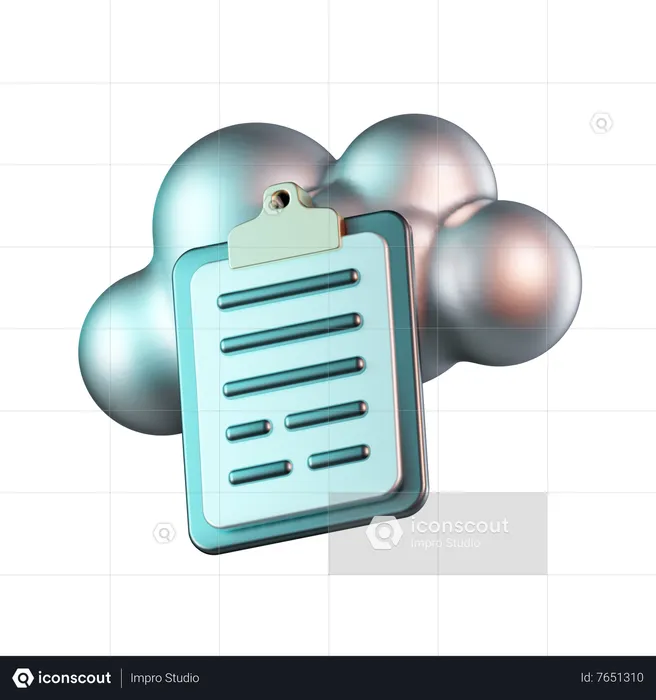 Cloud Reporting Data  3D Icon