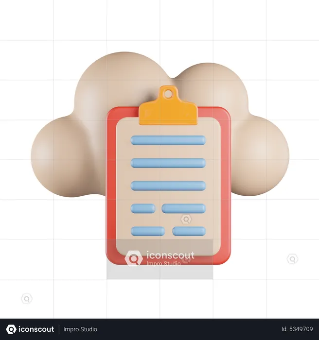 Cloud Reporting Task  3D Icon