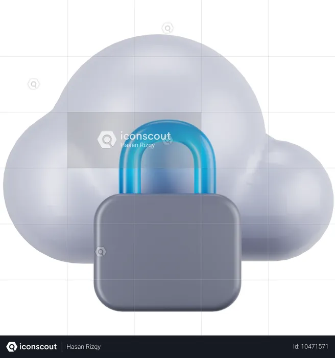 Cloud Safe  3D Icon