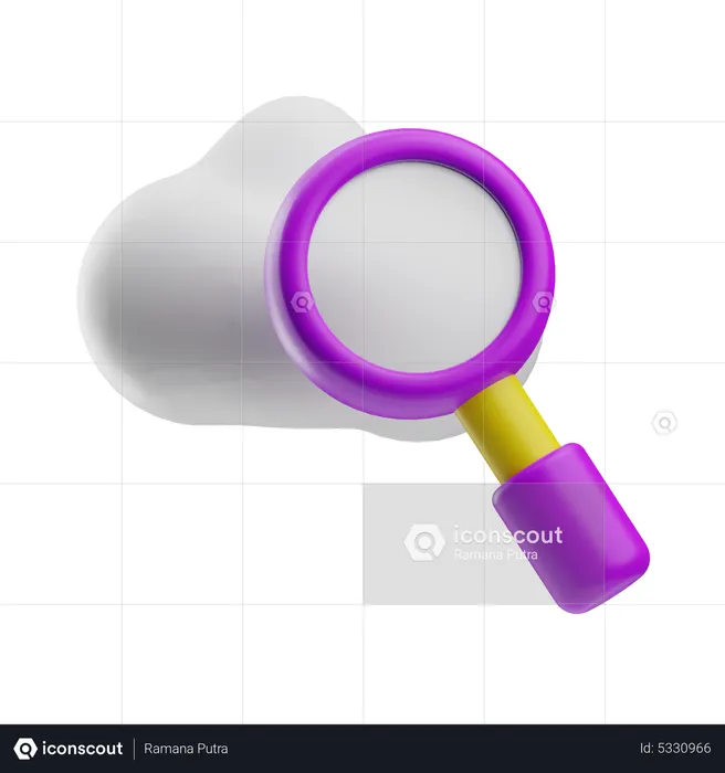 Cloud Search  3D Icon