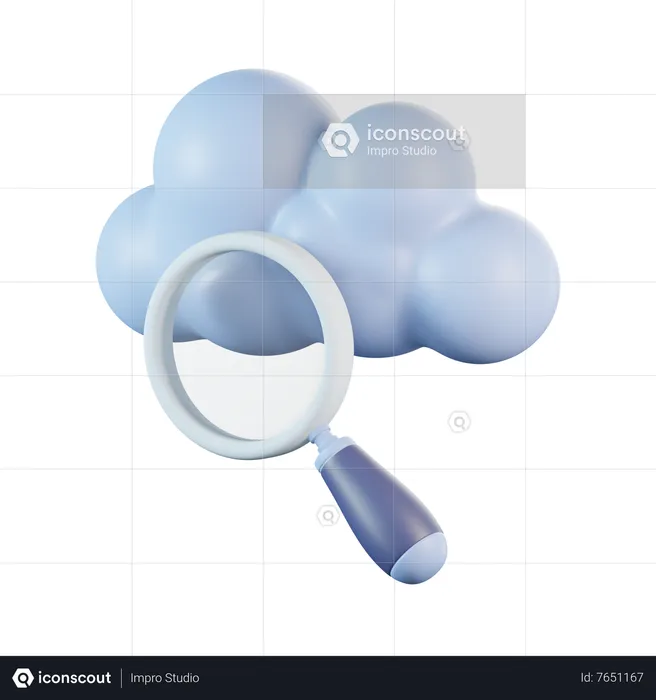 Cloud Search  3D Icon