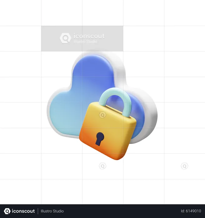 Cloud Security  3D Icon