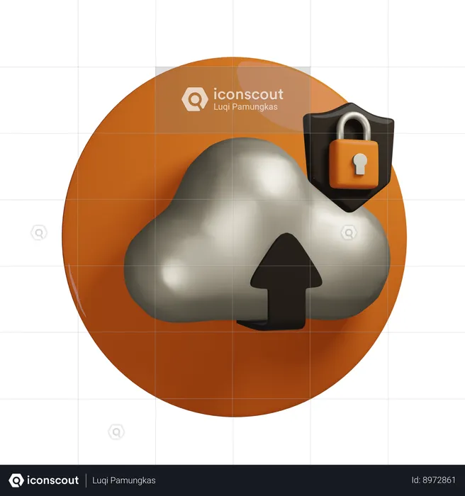 Cloud Security  3D Icon