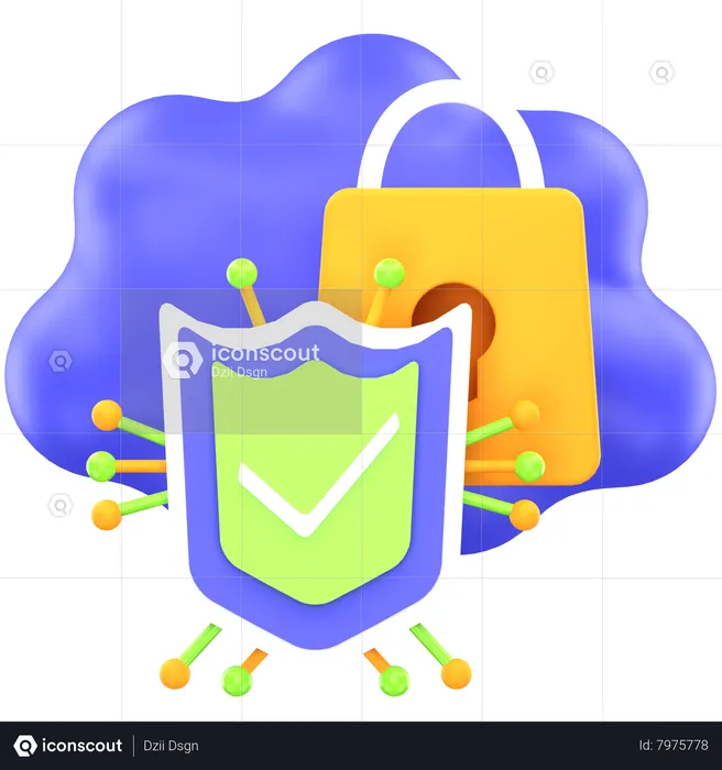 Cloud Security  3D Icon