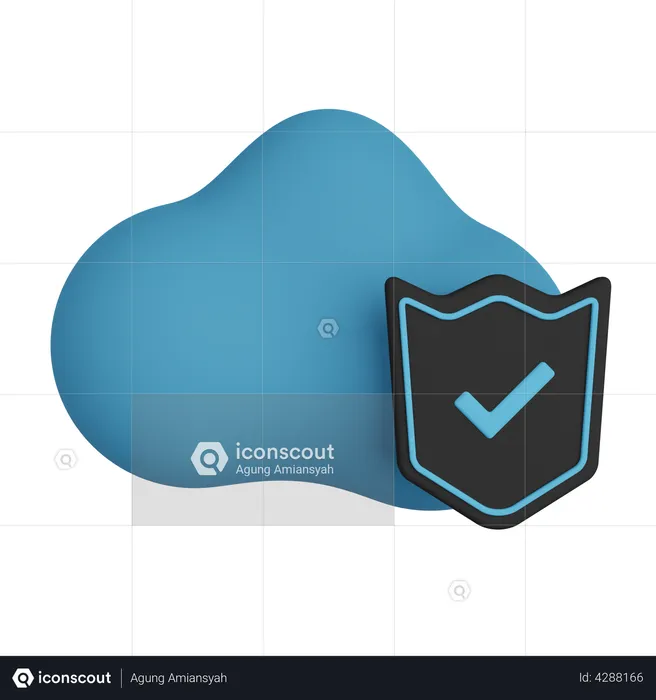 Cloud Security  3D Illustration