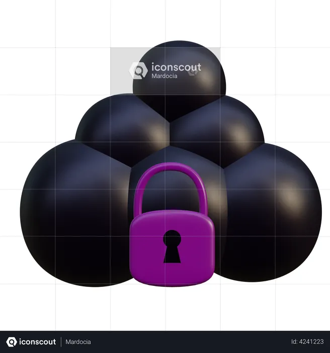 Cloud Security  3D Illustration