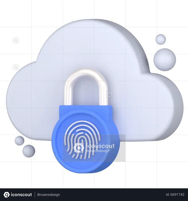 Cloud security  3D Icon
