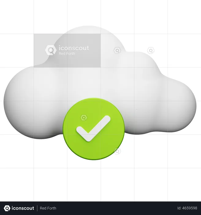 Cloud Security Check  3D Illustration