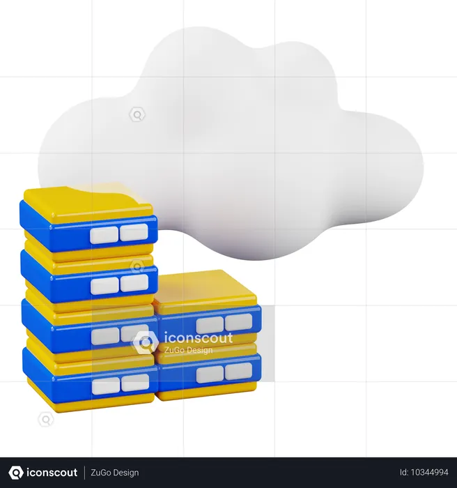 Cloud Server  3D Icon