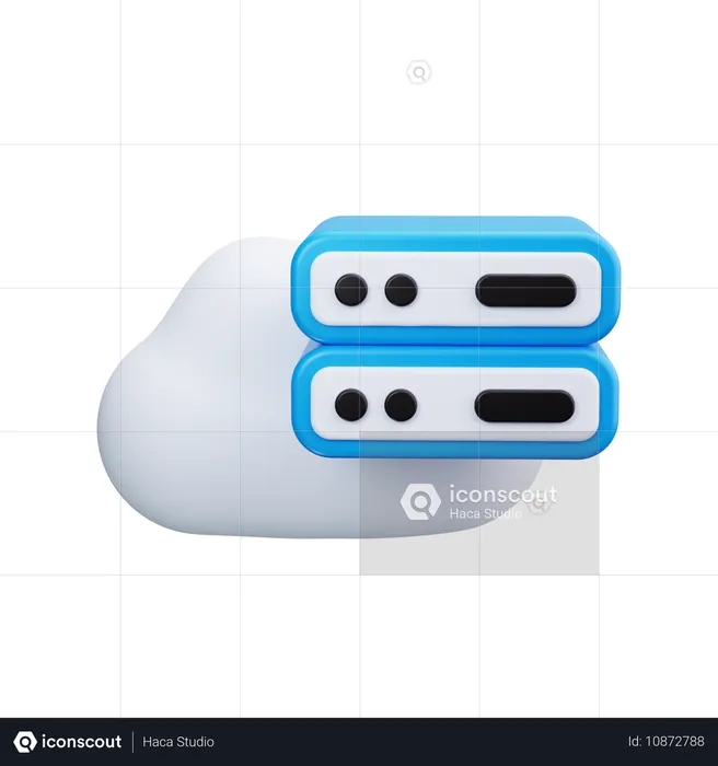 Cloud Server  3D Icon