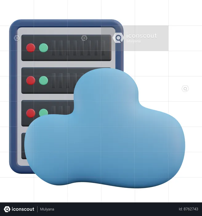 Cloud Server  3D Icon