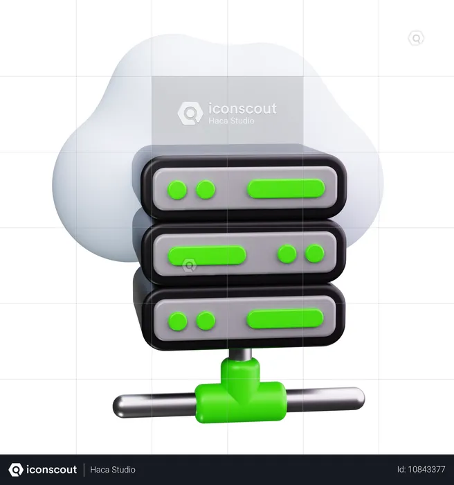 Cloud Server  3D Icon