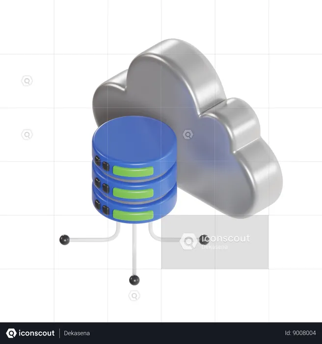 Cloud Server  3D Icon