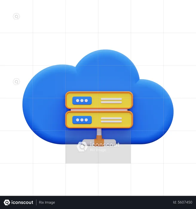 Cloud Server  3D Icon